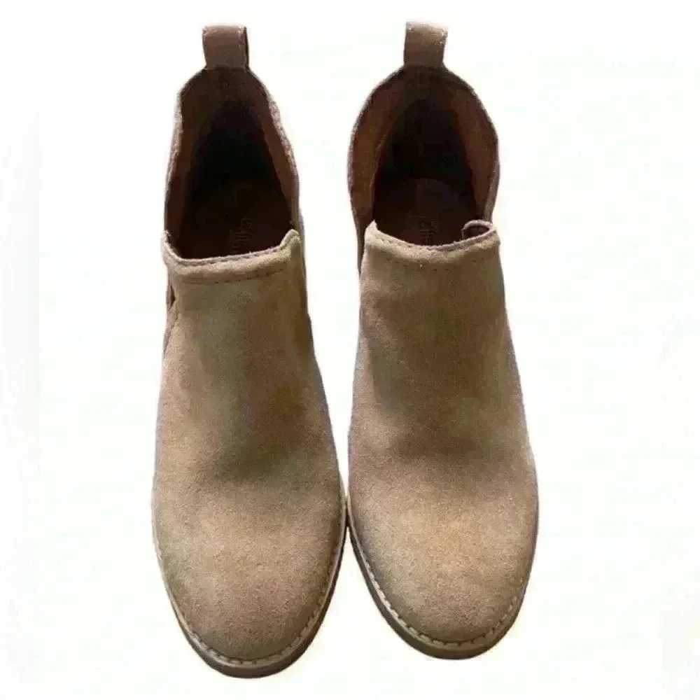 Jeffrey Campbell light pink/nude cutout suede ankle slip on boots. Sz 7 - Picture 2 of 7